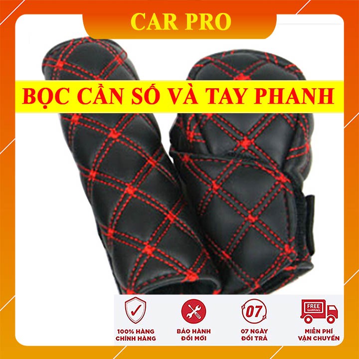 Combo bộ bọc cần số và bọc tay phanh da bò - CAR PRO