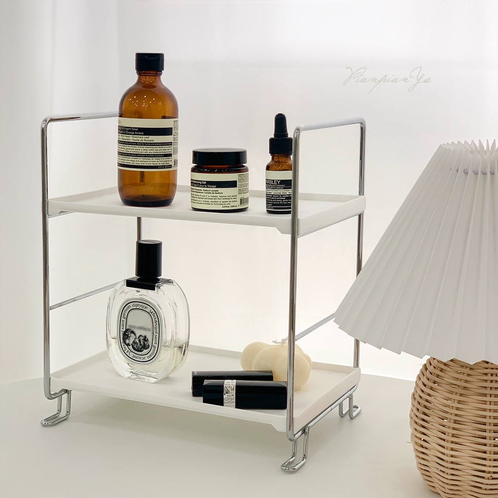 Kệ đựng mỹ phẩm 2 tầng tiện dụng, kệ nhà tắm Oron siêu xinh
