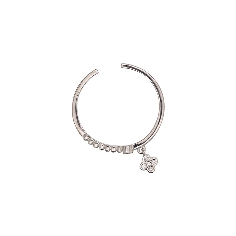 Nhẫn Đeo Ngón Trỏ Bốn Lá Nhẹ Nhàng Đơn Giản Tinh Tế Phiên Bản Hàn Quốc Mori Cao Cấp Cho Nữ