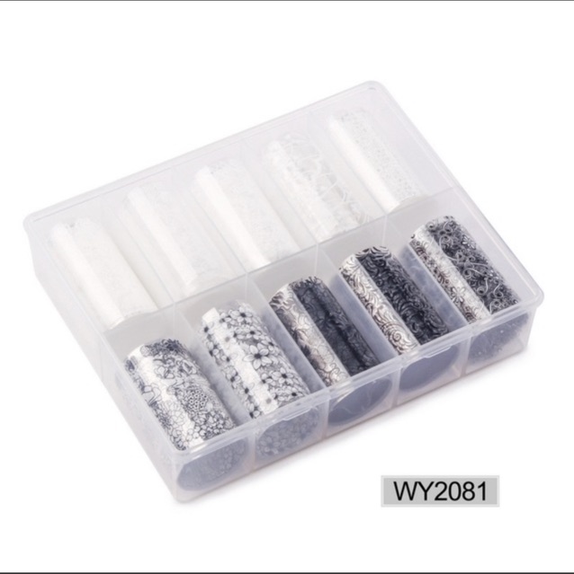 Set Foil dập- foil gel trang trí móng nail