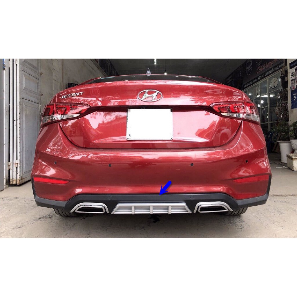 Líp chia pô theo xe Accent 2018-2019-2020-Thể thao mẫu 2 pô vuông