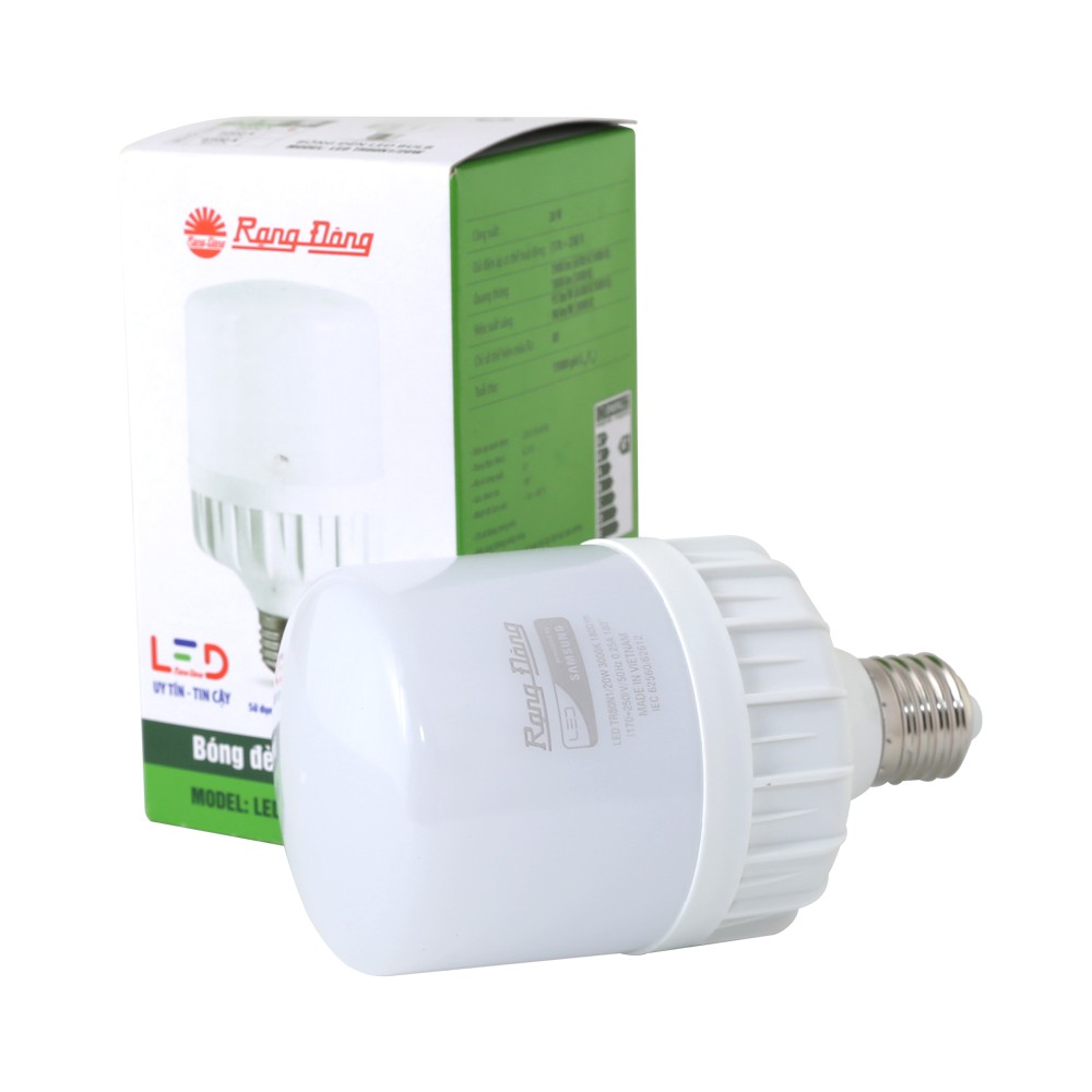 Bóng đèn led nhựa Rạng Đông 20w 30w 40w, 50w trụ