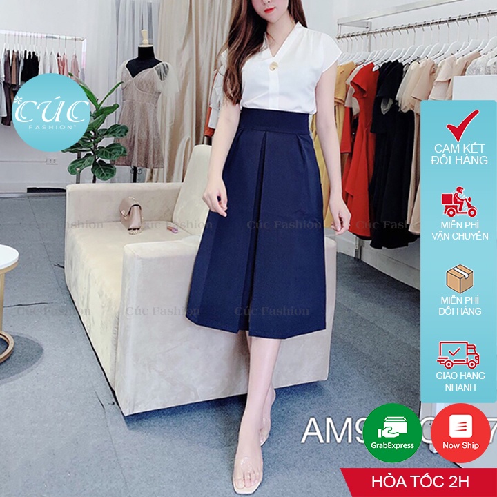 Áo sơ mi nữ CÚC FASHION somi tay ngắn cao cấp vải lụa đẹp thời trang công sở đen trắng đi học cộc khuy trứng AM93