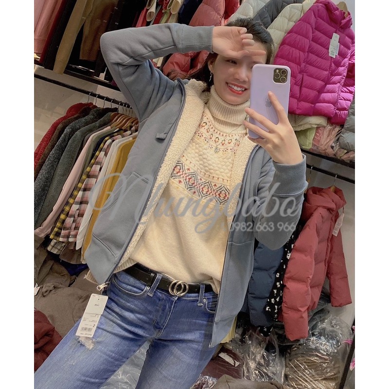 Áo nỉ lót lông cừu nữ Uniqlo | BigBuy360 - bigbuy360.vn