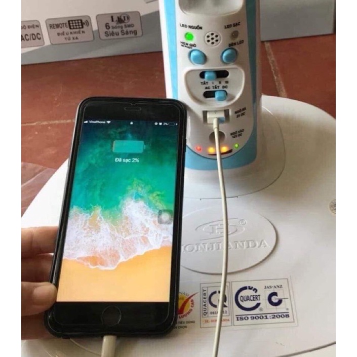 QUẠT SẠC TÍCH ĐIỆN CÂY HONJIANDA 2 BÌNH AC QUY 16 IN, 18 IN