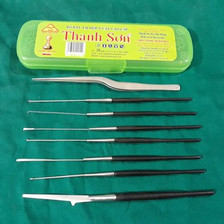 Bộ dụng cụ lấy ráy tai thanh sơn có hộp đựng chuyên nghiệp cho khách bán sỉ giá đẹp