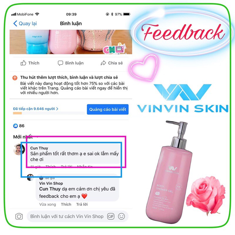 Sữa tắm truyền trắng VinvinSkin | BigBuy360 - bigbuy360.vn