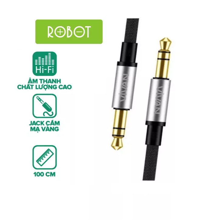 Dây Cáp Âm Thanh AUX VIVAN AUX01 Cổng Kết Nối 3.5mm Dài 100cm