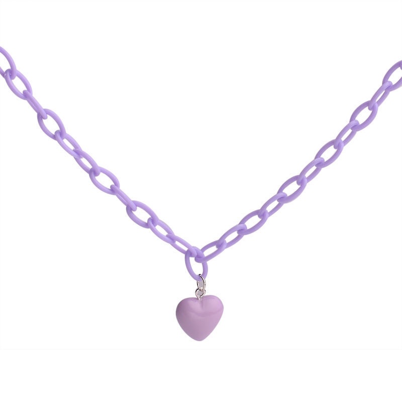 Vòng cổ mặt hình trái tim cá tính dễ thương retro phong cách Hàn Quốc