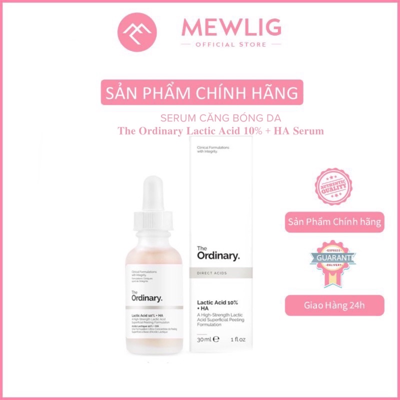 Serum The Ordinary Lactic Acid 5% + HA làm sạch da loại bỏ nhân mụn cám, cấp ẩm