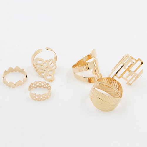 Set 6 nhẫn hợp kim nhiều kiểu dáng thời trang dành cho nữ