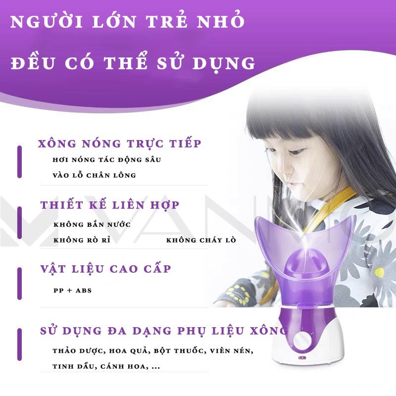 Máy Xông Mặt Thảo Dược Xông Mặt Mũi Họng Thảo Dược Xông Hoa Quả Chăm Sóc Da