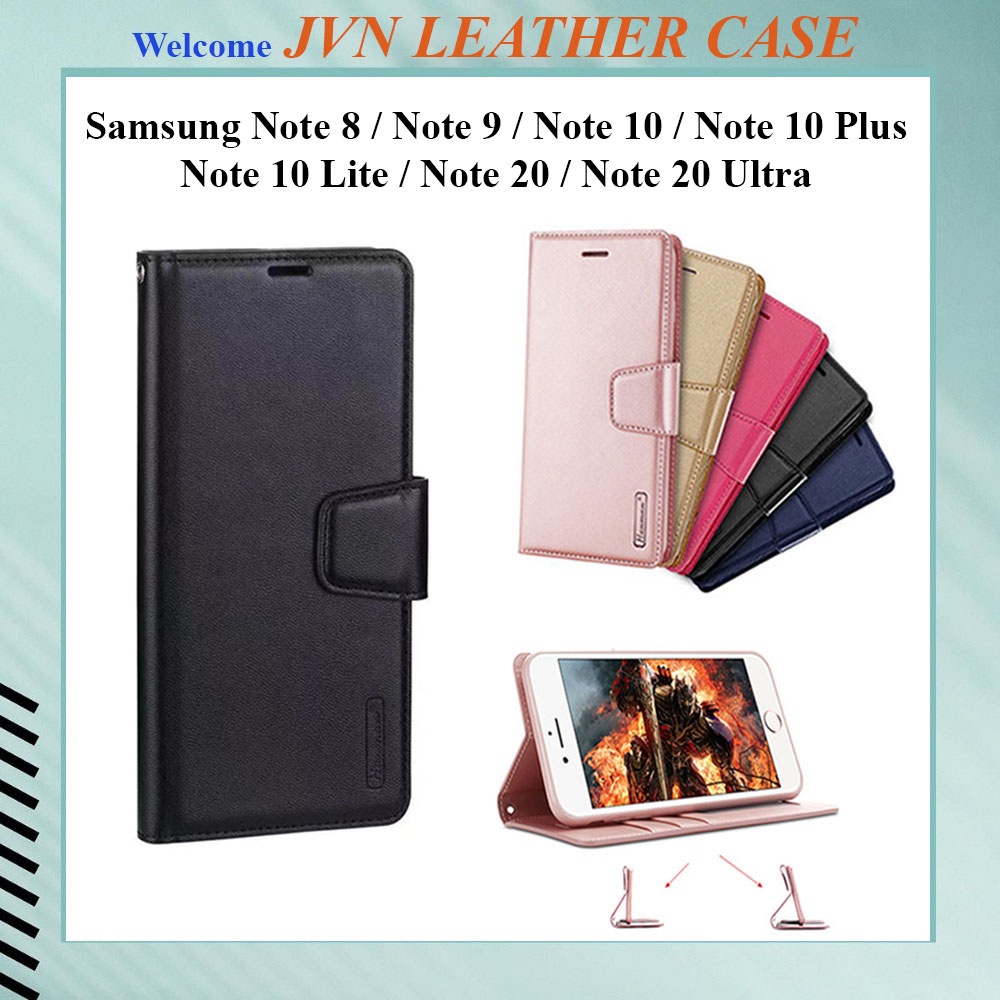 Bao da kiểu ví Samsung Note 8, Note 9, Note 10, Note 10 Plus, Note 10 Lite, S10 Lite, Note 20, Note 20 Ultra hiệu Hanman