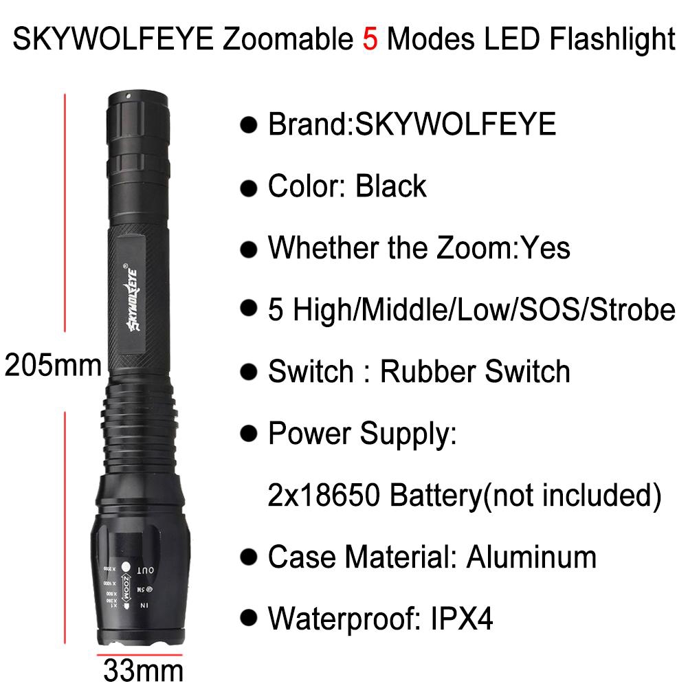 Đèn pin LED 10000Lm 5 chế độ sáng tiện gọn chất lượng cao | BigBuy360 - bigbuy360.vn