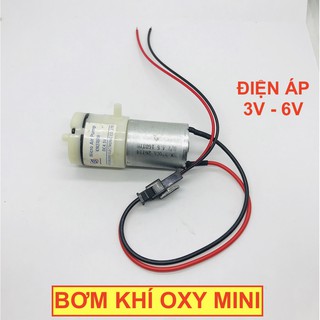 Máy bơm khí nén khí bơm oxy mini 3V - 6V motor 370 - LK0315