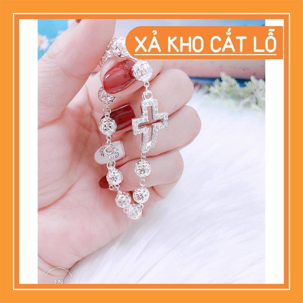 [XẢ HÀNG] FREE SHIP LẮC TAY CÔNG GIÁO BẠC TA CHO NỮ