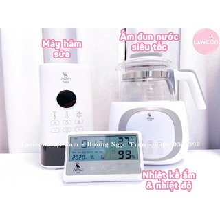 Bình đun nước điều chỉnh nhiệt độ pha sữa Moaz Bebe MB002, 1L khử Clo