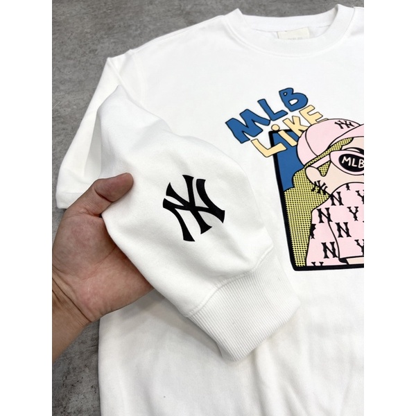 Áo Thun Dài Tay MLB Logo Cô Gái