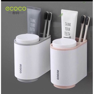 Cắm bàn chải cao cấp ECOCO kèm 2 cốc