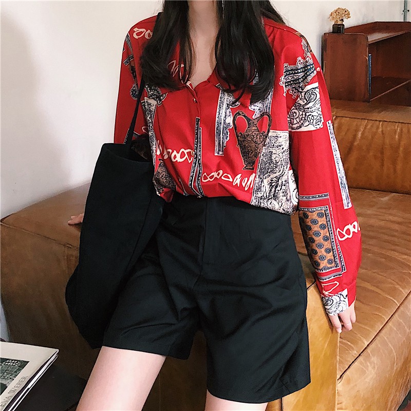 Áo sơ mi nữ tay dài Emilyshop ulzzang