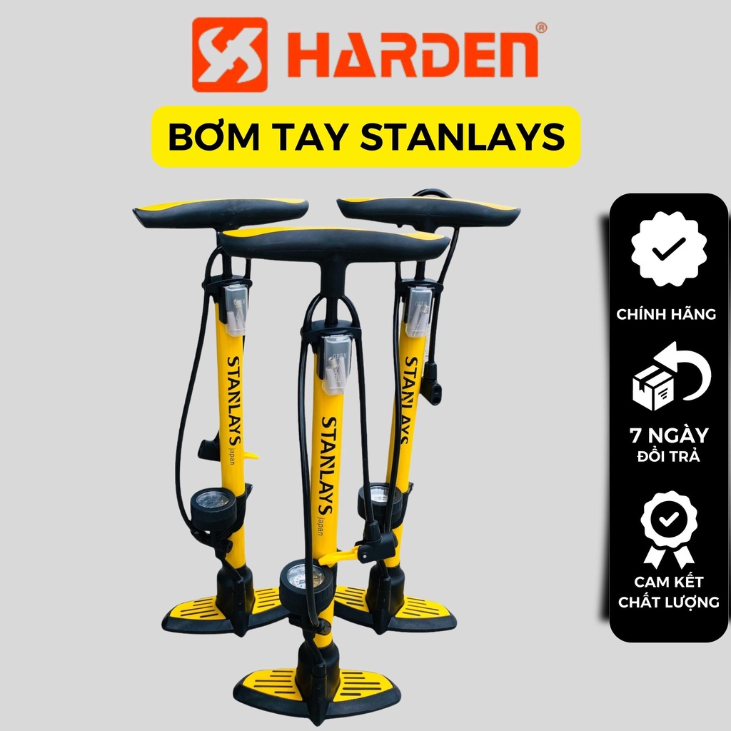 Bơm tay Stanlays - Bơm xe máy , xe đạp - Thiết kế thông minh lực bơm nhẹ nhàng