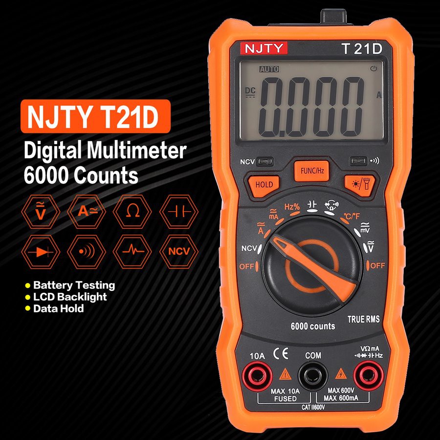 Đồng hồ đo điện vạn năng kỹ thuật số NJTY T21D - Hàng chuẩn