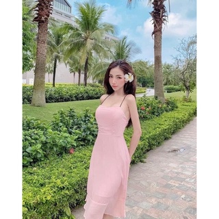 Đầm dây tròn đuôi cá chiffon
