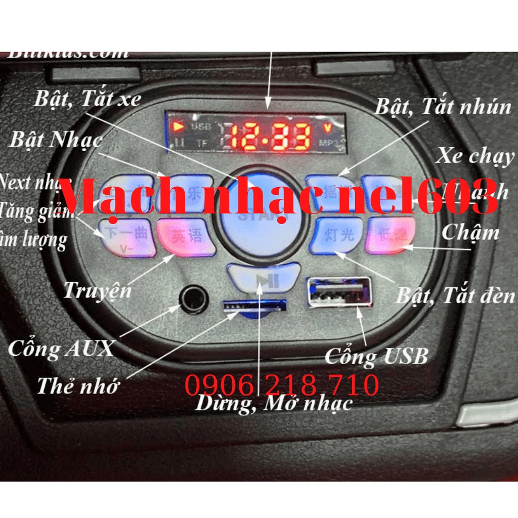 Mạch nhạc xe ô tô điện trẻ em NEl-603
