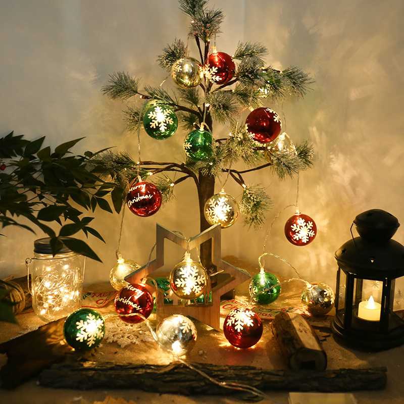 Dây đèn LED 10 bóng dài 2m dùng trang trí cây thông Noel