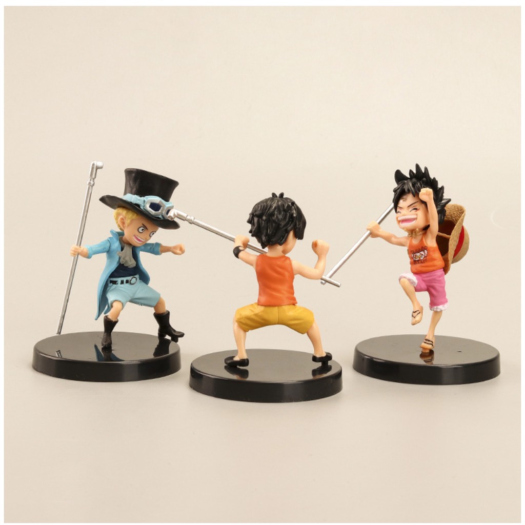 (Sẵn VN) Bộ 5 mô hình nhân vật thủa nhỏ One piece : Luffy, Ace , Sabo , Sanji, Zoro- 13.5cm - Truy tìm kho báu hải tặc