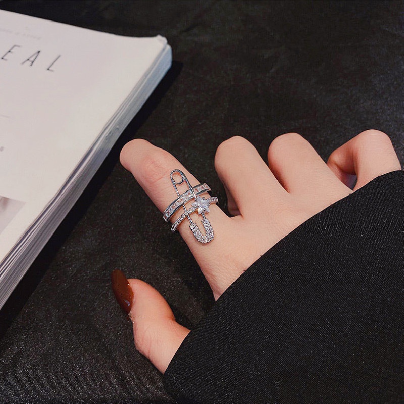 Nhẫn Hở Đính Ngọc Trai Zircon Đơn Giản Thời Trang