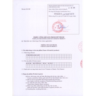 Thorakao kem dưỡng da gấc 3g