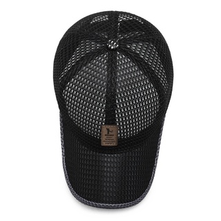 Korean Style Men Full Mesh Thin Quick-drying Breathable Middle-aged Baseball Cap