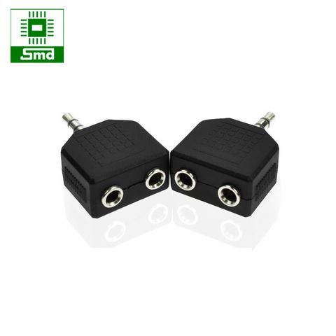 Jack Audio đực 3.5mm hai đầu ra cái 3.5 chia âm thanh