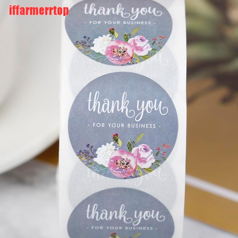 {iffarmerrtop}500Pcs Thank You Sticker Craft Packaging Seals Sticker Label Handmade Cute Paper EQK