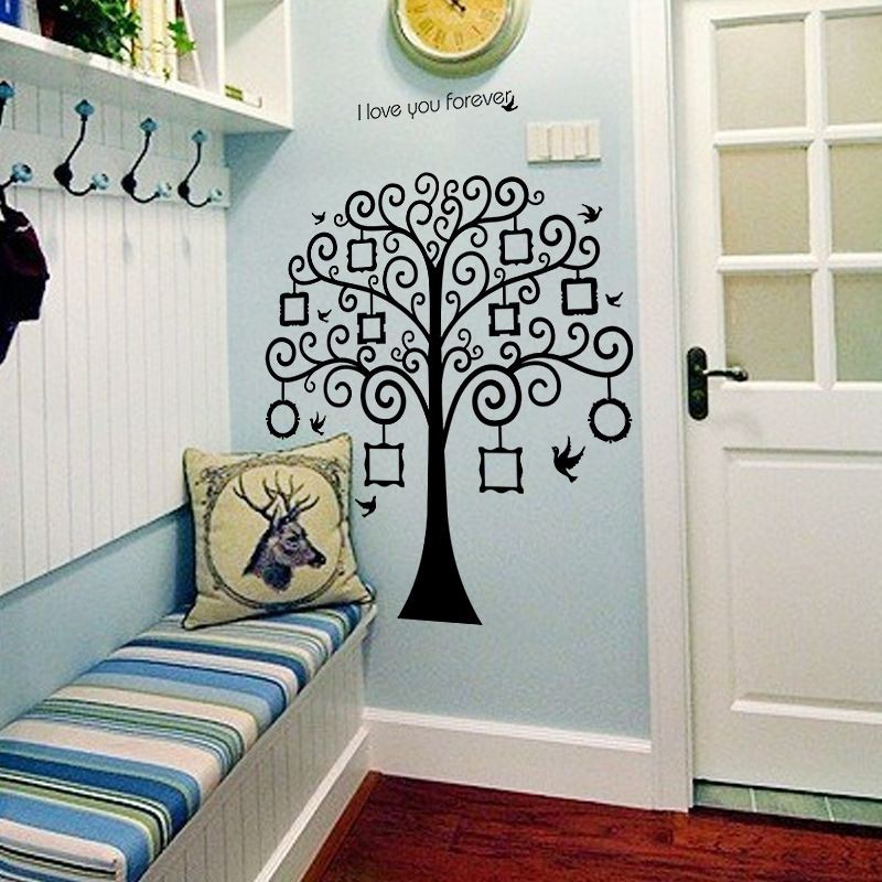 Decal dán trang trí tường - cây khung ảnh 15 AmyShop [FREESHIP 50K]