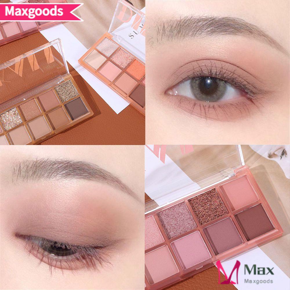 Bảng Phấn Mắt MAXG 10 Màu Lì Tông Nude Lâu Trôi Chống Nhòe