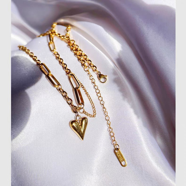 Dây chuyền thép titan mạ vàng 18k phong cách hiphop thời trang