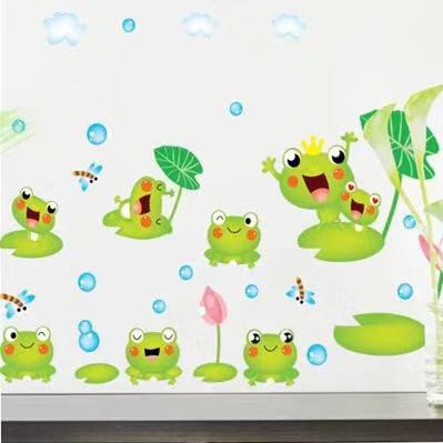 Decal trang trí tường Hồ Sen của Ếch Xanh tinh nghịch
