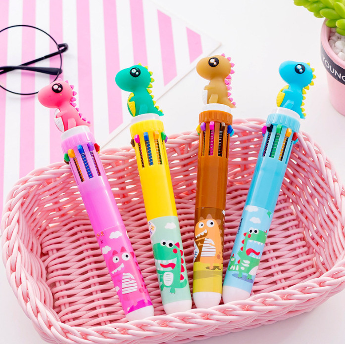 Bút Bi Nước Đủ Màu - Bút 10 Ngòi Cho Học Sinh