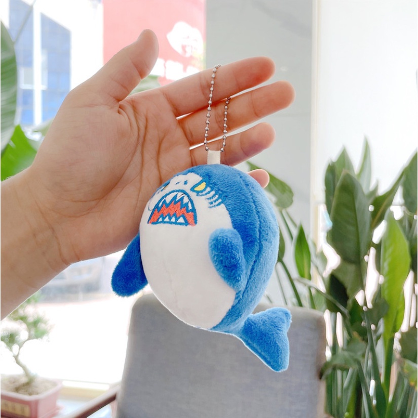 Móc khóa bông cá mập cài túi balo siêu xinh phong cách giá rẻ làm quà tặng ý nghĩa