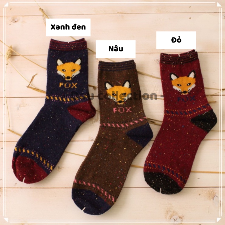 [Nowship2h] Vớ Tất Len Nam Nữ Họa Tiết Hoạt Hình Thời Trang Mùa Đông Phong Cách Nhật Bản - Mã TV033