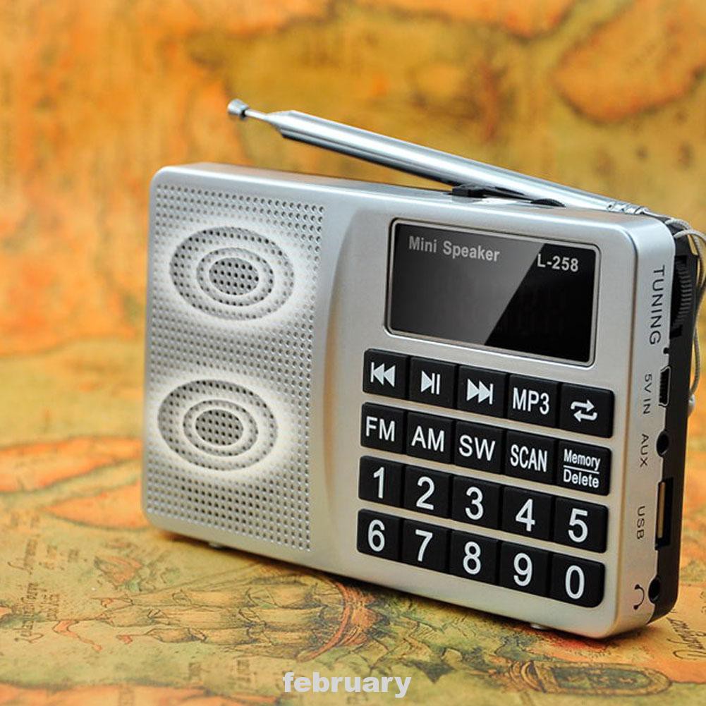 Digital Display Gift Multiband Portable USB Charging Radio