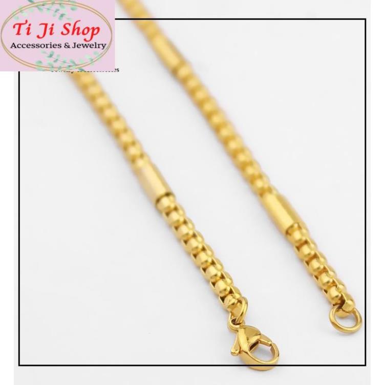 DÂY CHUYỀN INOX NAM MẠ VÀNG 3 LỚP THỜI TRANG HQ