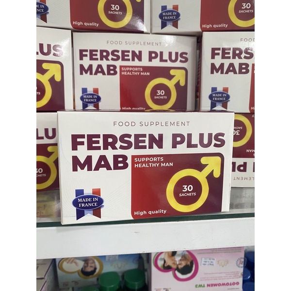 Fersen Plus Mab giúp tăng thụ thai, tinh trùng yếu, tăng chất lượng và số lượng, vô sinh hiếm muộn hộp 30 gói của Pháp