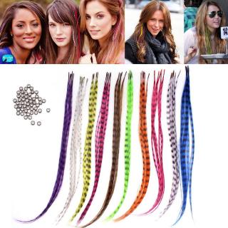 Bộ 50 tóc nối sợi tổng hợp 16" kèm 50 hạt cườm