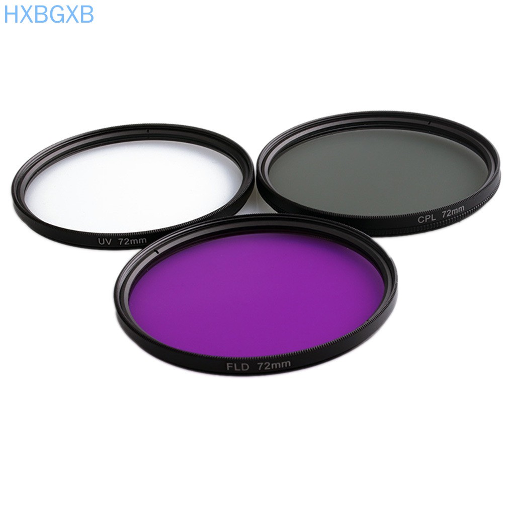 【HXBG】 3pcs UV CPL FLD 3-in-1 Lens Filter Set with Bag SLR Camera Color Lens UV Protector Filter Replacement