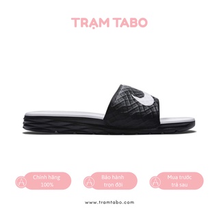 705475-010 - dép nữ nike benassi solarsoft white black - màu trắng/đen