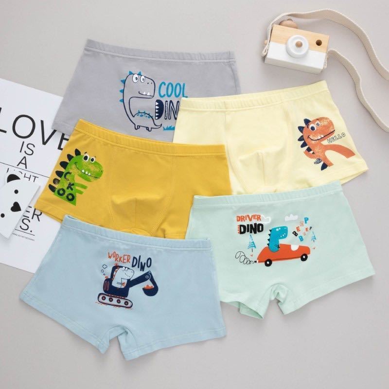 ♨Giá thấp♨Quần lót boxer cotton nguyên chất thời trang mùa hè cho bé trai 5-8-12 tuổi