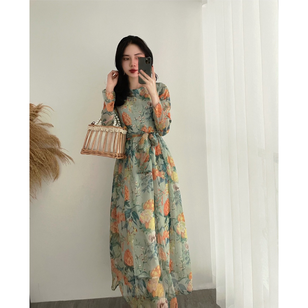 Đầm Maxi Tơ Cao Cấp - Hàng xuất dư chuẩn xịn 100%